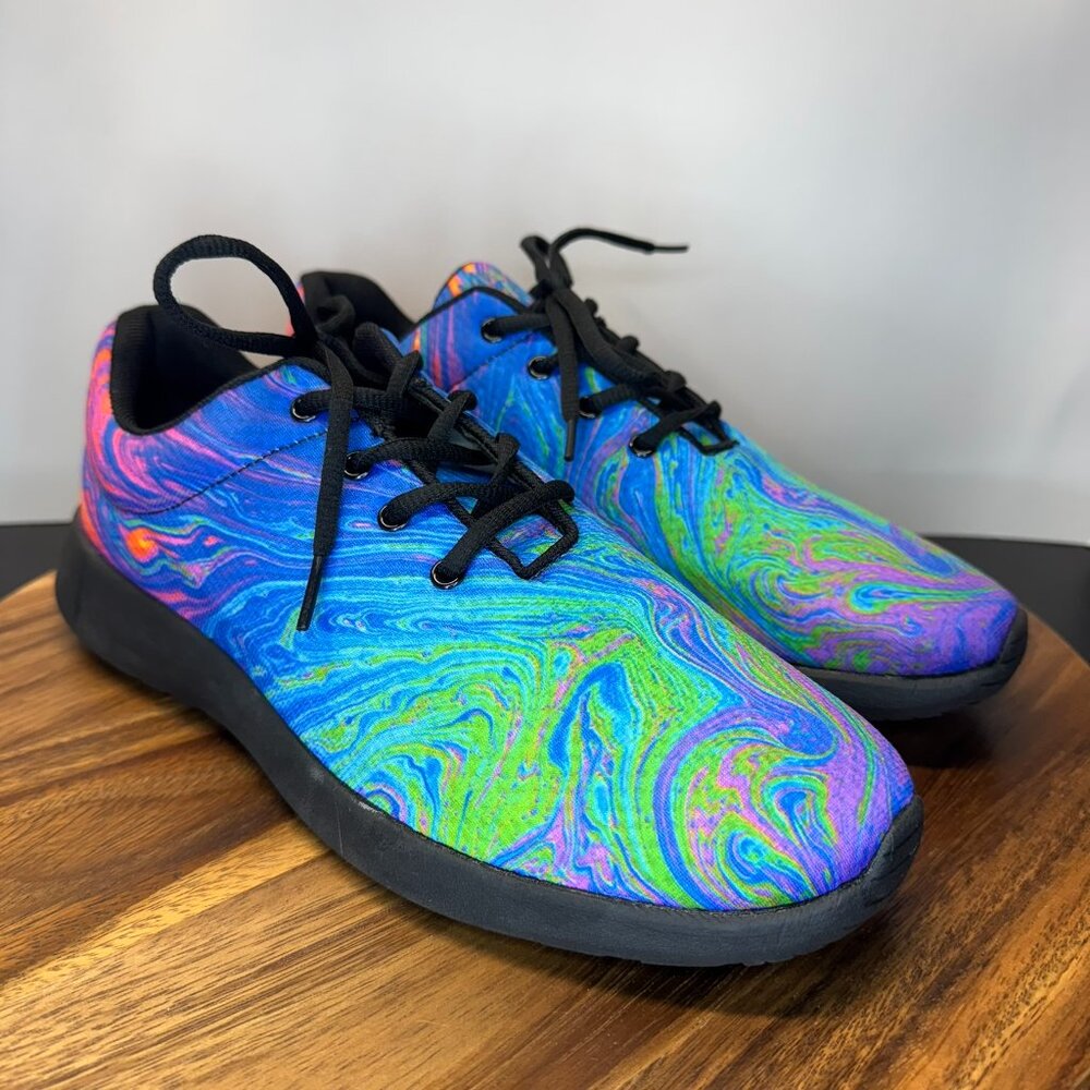 Yes We Vibe Dripping Fluo Lava Men's Shoes Colorful Comfortable Mesh Casual 10.5